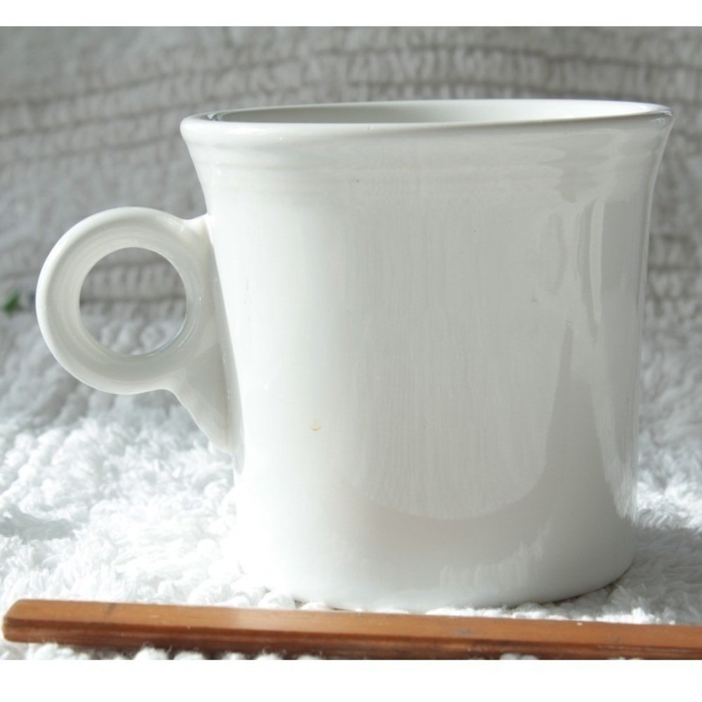Fiestaware White Ceramic Coffee Mug Cup Classic Design